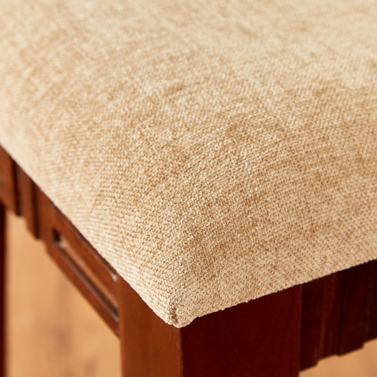 Keya Bench by Induscraft with Solid Wood Sheesham and Upholstered Fabric