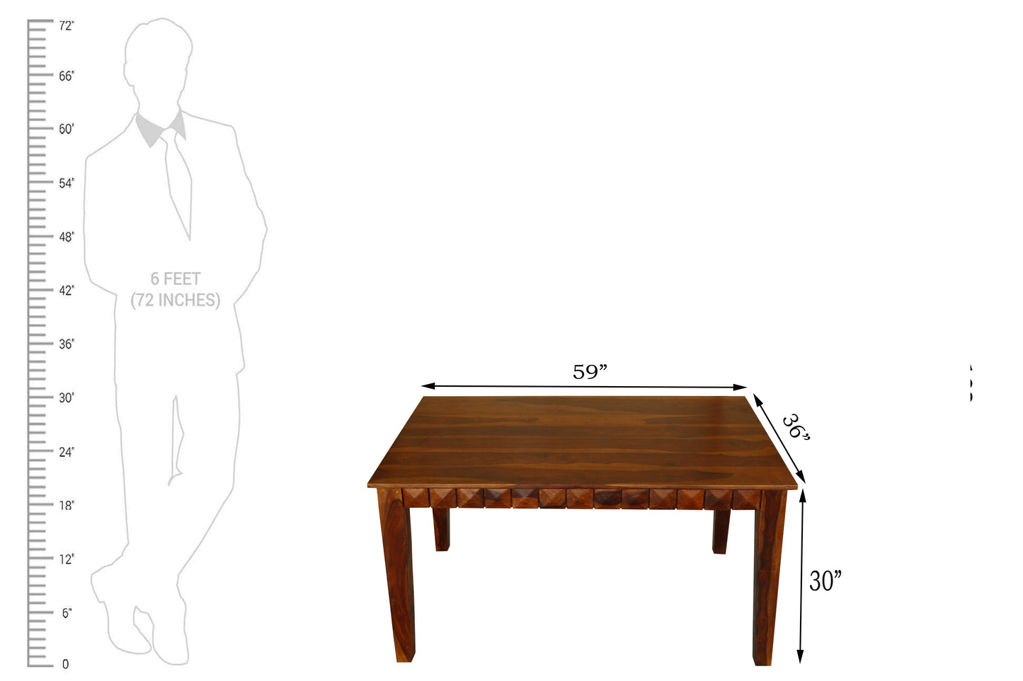 Antilia Sheesham Wood Dining Table Set – Pick Your Style: 4-Seater, 6-Seater, Bench, or Individual Pieces