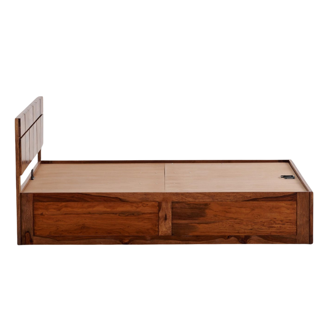 Antilla Deux Sheesham Wood Bed by Induscraft | King & Queen Sizes | Storage Options