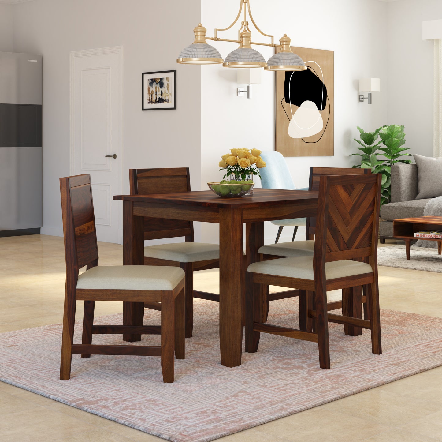 Cintee Solid Wood Dining set : Choose a 4-Seater, 6-Seater, or Individual Pieces
