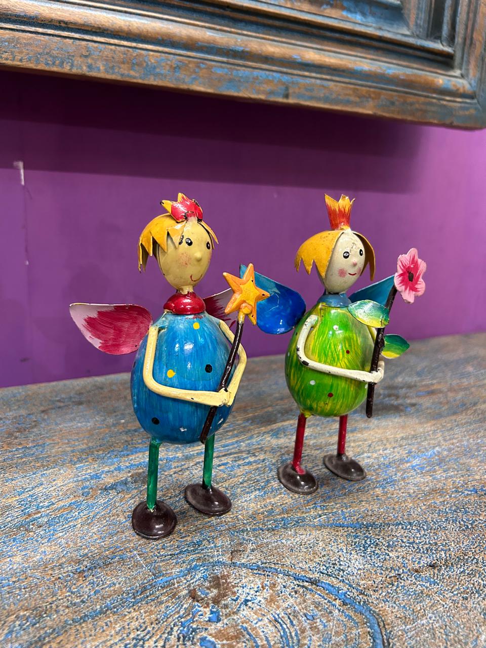 Metallic and Playful Angels Home Decor (Set of 2)
