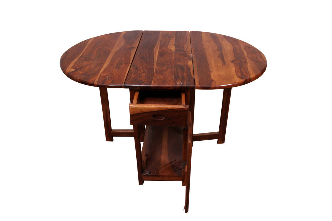 Spicy Folding Sheesham Wood Dining Table Set – Compact, Versatile, and Elegant