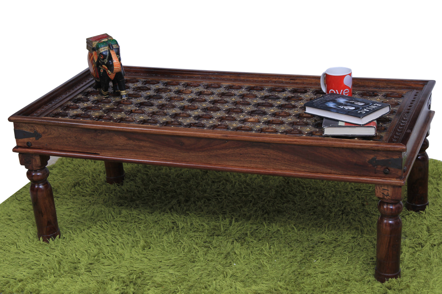 Rajasthan Rerun Centre Table by Induscraft of Solid Sheesham Wood