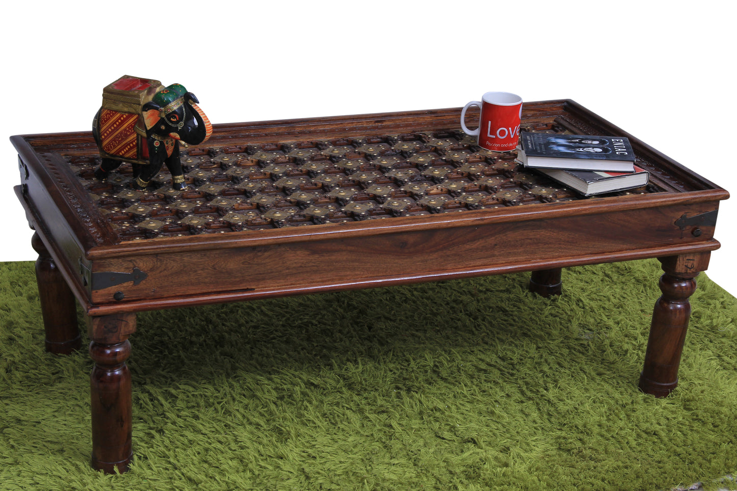 Rajasthan Rerun Centre Table by Induscraft of Solid Sheesham Wood