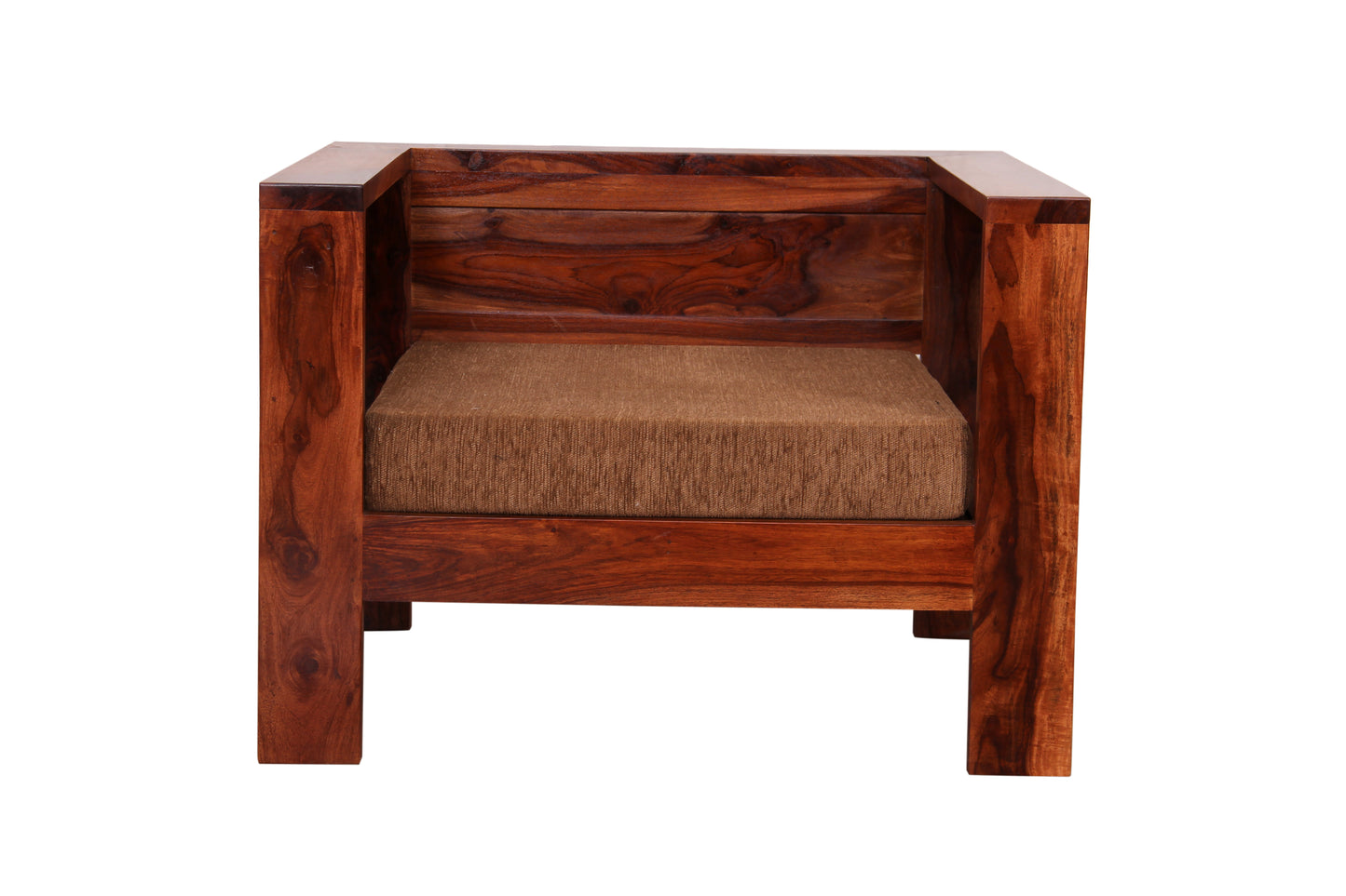 Rajwada Brass Sofa (2 Seater) by Induscraft in Solid Sheesham Wood