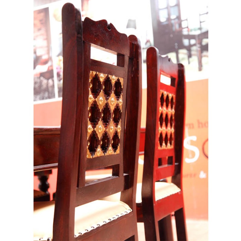 Brass Fusion Sheesham wood Dining Table Set – 4-Seater, 6-Seater, Bench : Customise Configurations