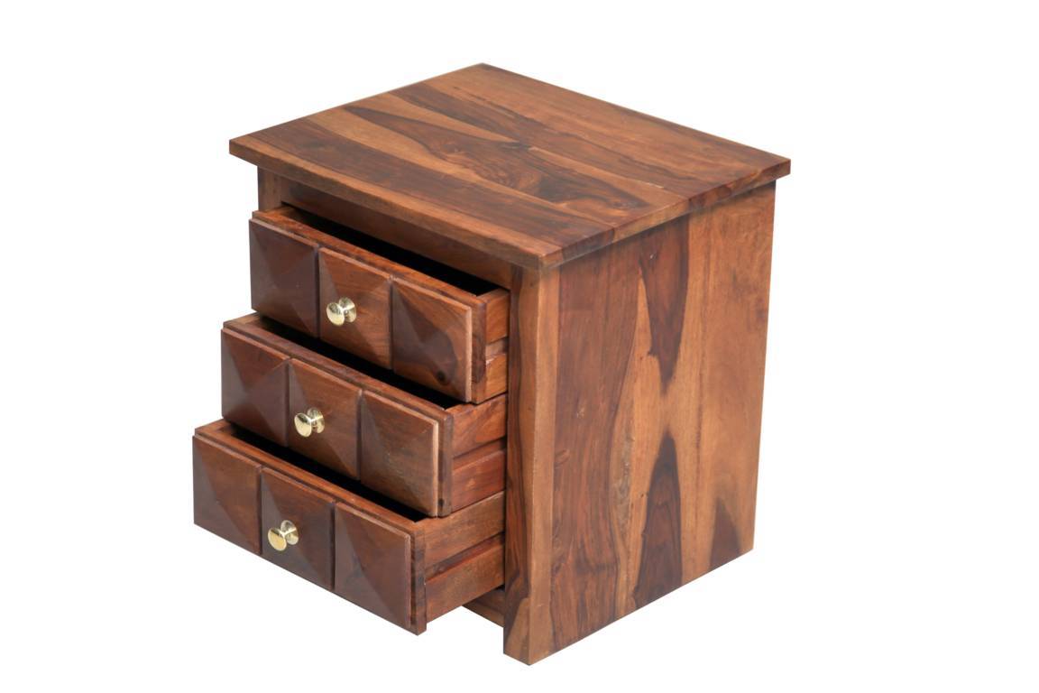 Antilla Bedside by Induscraft in Solid Sheesham Wood