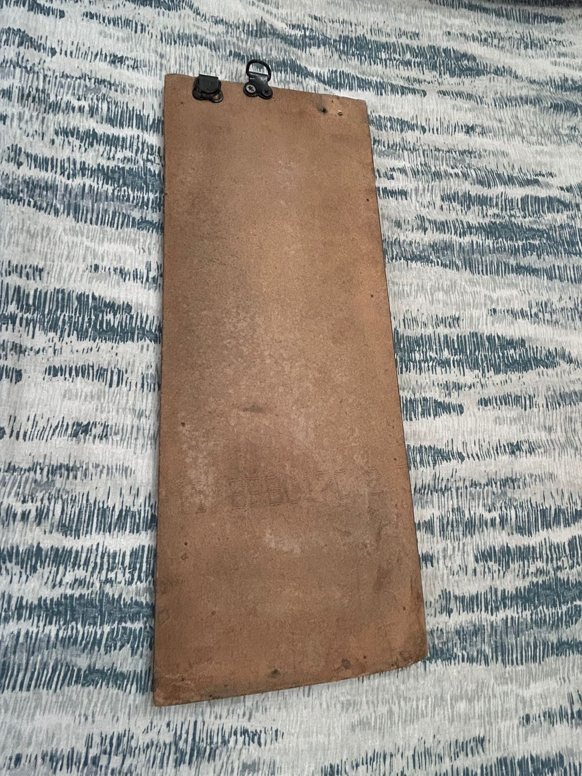 Brown and Beige Distressed Replica Long Mirror for Decor