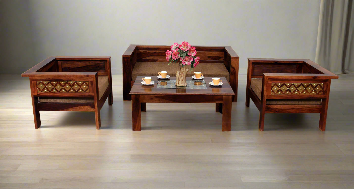 Rajwada sofa set with coffee table