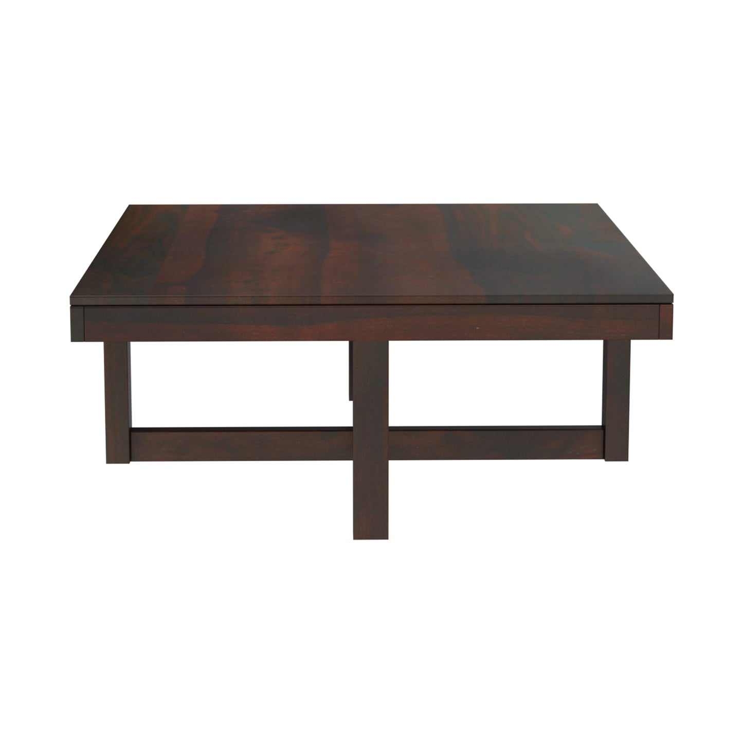 Khimsar Sheesham Wood Coffee Table with 4 Stools – Square Design (Honey Teak & Dark Teak)