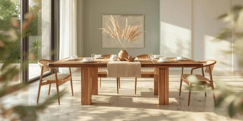 5 Best Solid Wood Dining Table Designs for Modern Homes – Induscraft