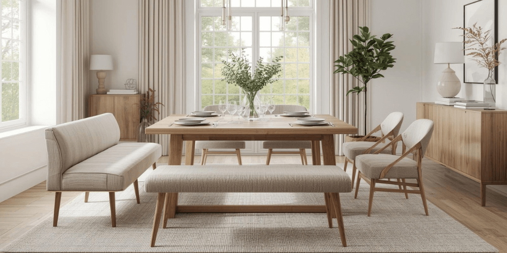 Dining Table With Bench vs Chairs – Which Dining Set is Better ...