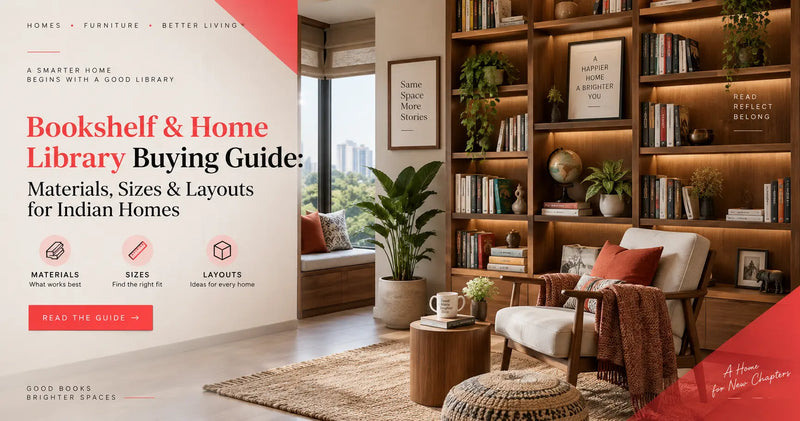 Bookshelf & Home Library Buying Guide: Materials, Sizes & Layouts for Indian Homes