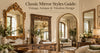 Classic mirror styles guide featuring vintage gold, antique wooden, arched, and timeless framed mirrors in an elegant interior setting.