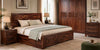 Complete Indian bedroom with sheesham wood bed, wardrobe, and bedside tables - furniture buying guide