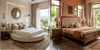 Round bed vs King bed bedroom furniture comparison — Induscraft