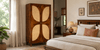 Solid sheesham wood 2-door wardrobe in an Indian master bedroom