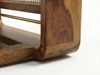 Brahmika Sheesham Rectangular Coffee Table with Rattan Cane Panels