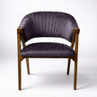 Raven Sheesham Wood Chair with Upholstered Fabric Seat and Backrest (Set of 2)