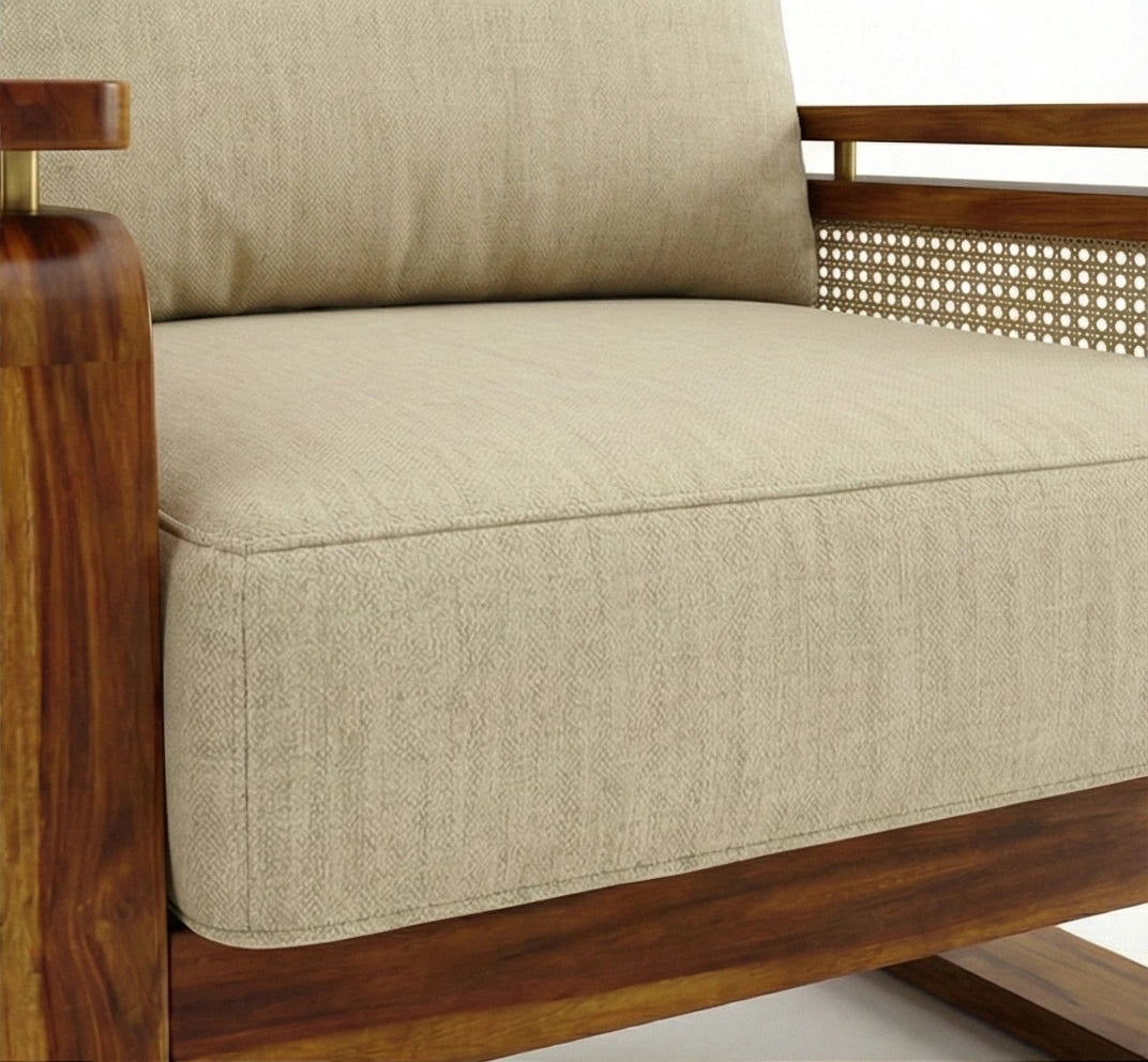 Brahmika Solid Wood Lounge Sofa Chair