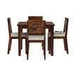Antilla Square Sheesham Wood Modern 4 Seater Dining Set in a white background