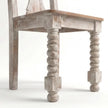 Mathilide Solid Wood Rustic Dining Set with Hand-Carved Chairs & Bench