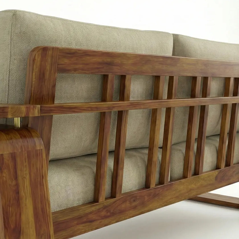 Brahmika Solid Wood Sofa – 3 Seater