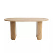 Sienna Solid Wood Oval 6 Seater Dining Set with Cane Chairs
