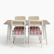 Mango Cane Wooden Dining Set – Mango Wood Table with Dining Chairs