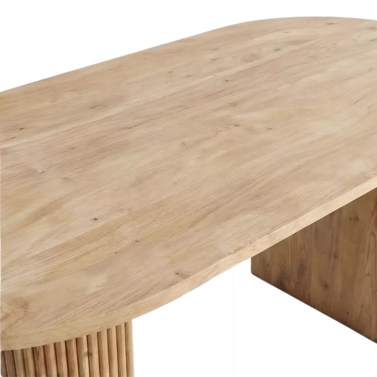 Sienna Solid Wood Oval 6 Seater Dining Set with Cane Chairs