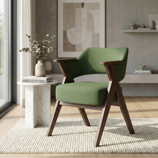 Demetrius Solid Wood Accent Chair