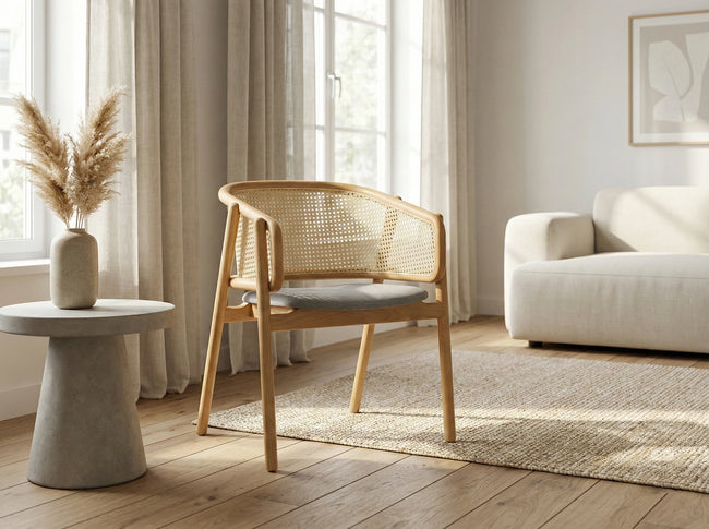 Brentwood Cane Back Solid Wood Armchair