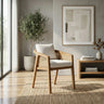 Carnell Solid Wood Cane Lounge Chair
