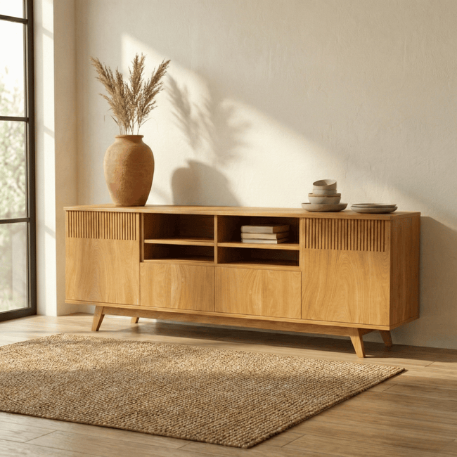 Karui Contemporary TV Cabinet with Stilted Door