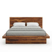 Aranya Low Profile Solid Wood Bed with Headboard