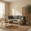 Shelby Solid Wood Upholstered Sofa - Structured Calm with Quiet Authority by Induscraft