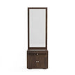 Solid Wood Dressing Table with Carved Drawer & Cabinet Storage