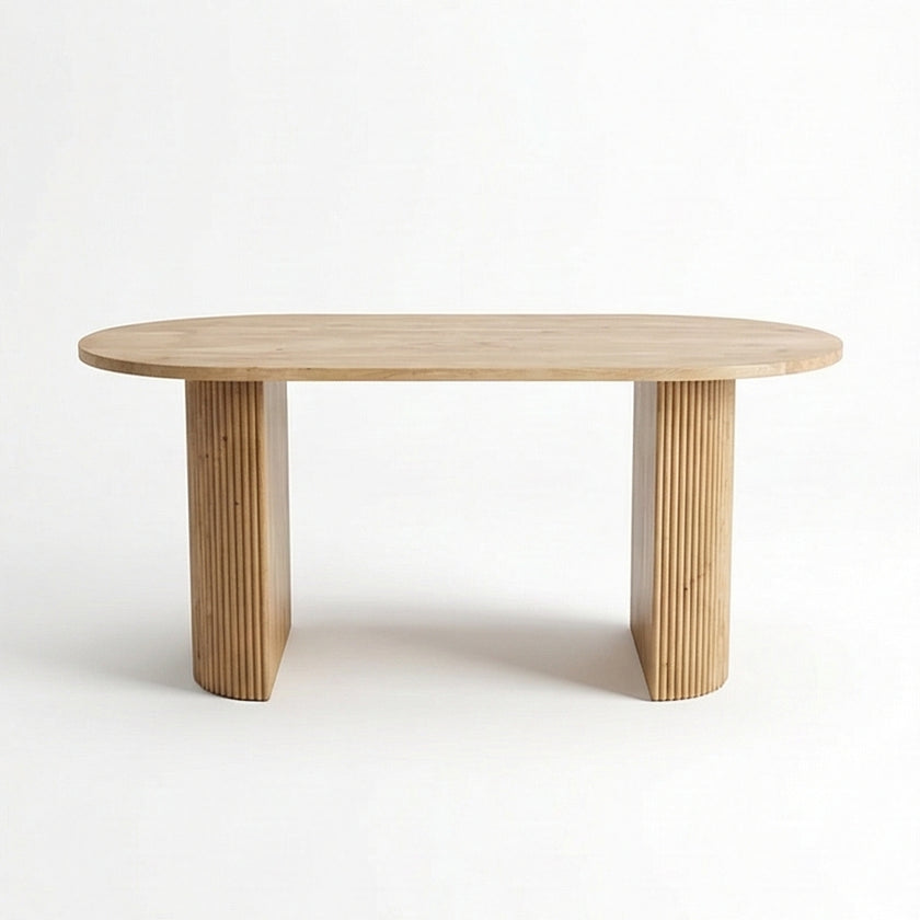 Acacia Wood Oval Dining Set – Option 2