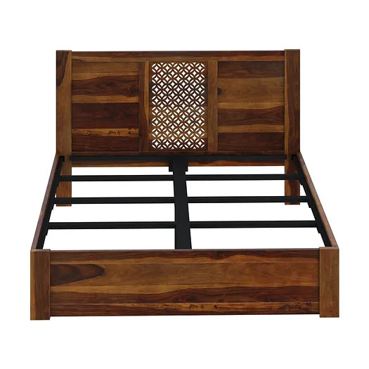 Disa Bed by Induscraft in Solid Sheesham Wood with Storage and in King and Queen Size