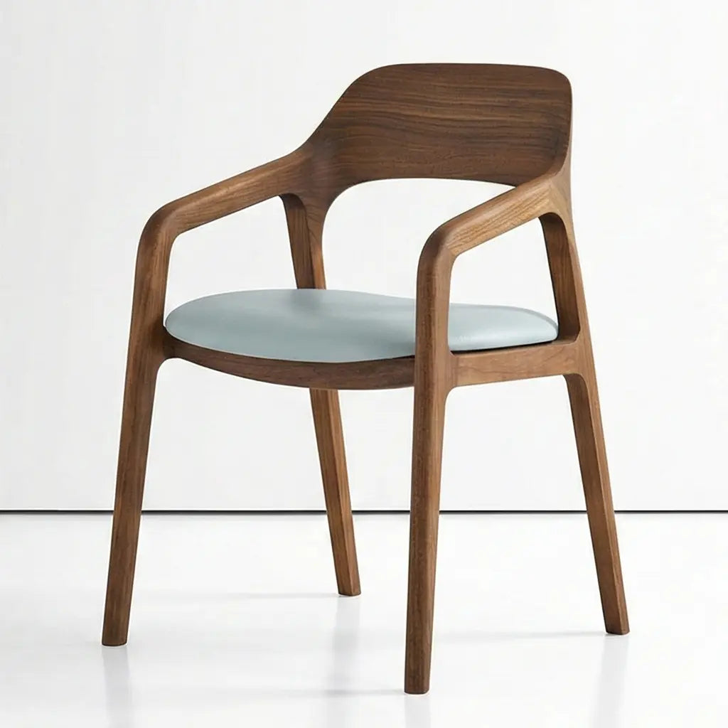 Claytopia Sculpted Solid Wood Armchair
