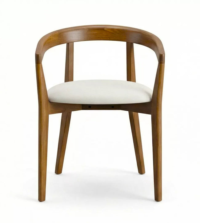 Snowcone Solid Wood Curved Armchair