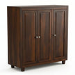 Solid Wood Shoe Storage Cabinet 3 Door Shoe Rack Organizer