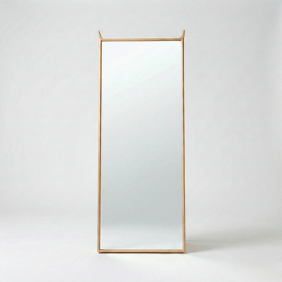 Karui Modern Full-Length Wall Mirror with Wooden Frame