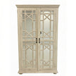 Solid Wood Display Cabinet with Glass Panel Doors Classic Storage & Showcase Unit