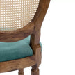 Anvira Solid Wood Oval 6 Seater Dining Set with Cane Chairs