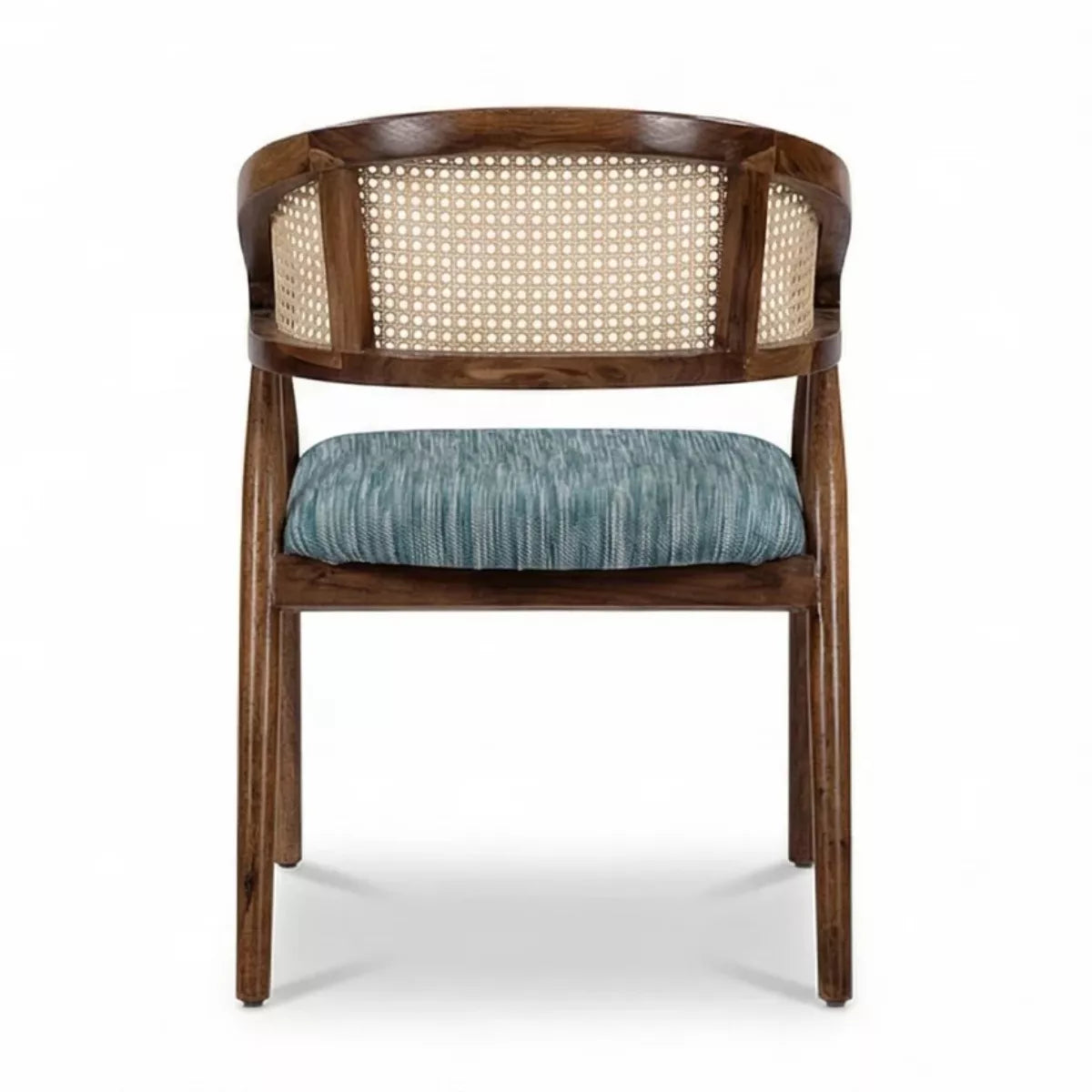 Anvira Solid Wood Oval 6 Seater Dining Set with Cane Chairs