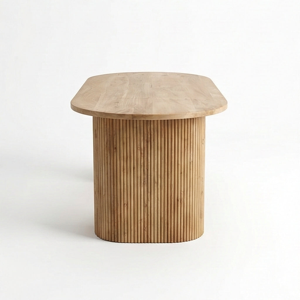 Acacia Wood Oval Dining Set – Option 2