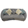 Seashell Solid Wood Upholstered Sofa - Soft Curves, Sculpted Comfort by Induscraft