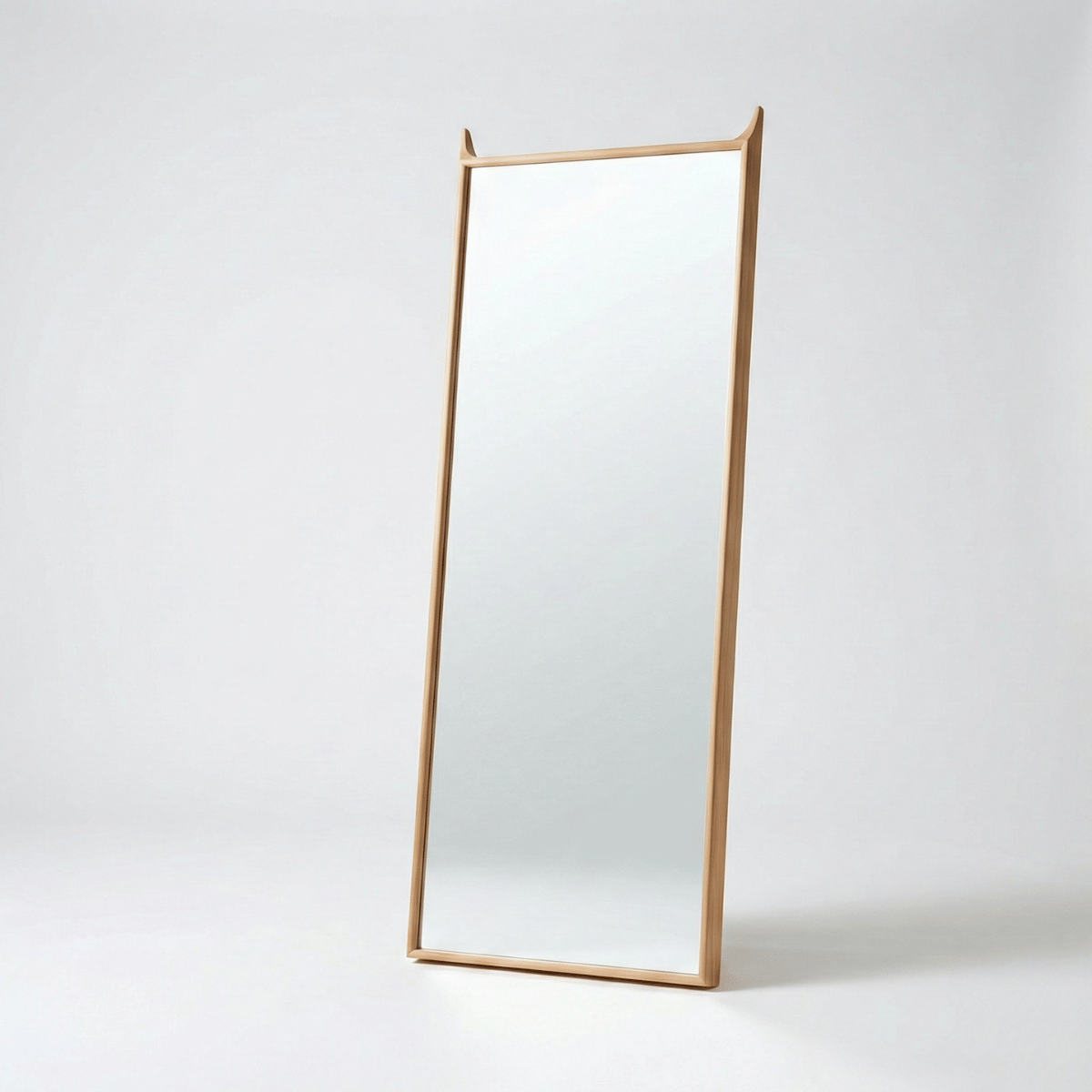 Karui Modern Full-Length Wall Mirror with Wooden Frame