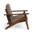 Solid Wood Lounge Armchair with Upholstered Cushions Mid-Century Modern Accent Chair